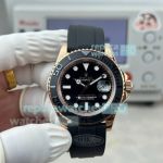 N+ Factory Swiss 3235 Replica Rolex Yacht-Master II Rose Gold Oysterflex Band Watch 